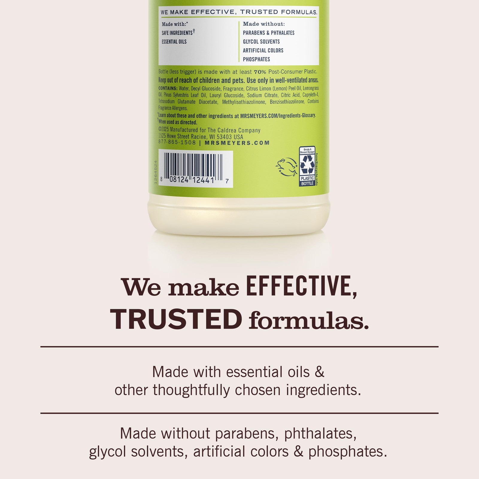 MRS. MEYER’S CLEAN DAY All-Purpose 16 Fl Oz (Pack of 1), Lemon Verbena