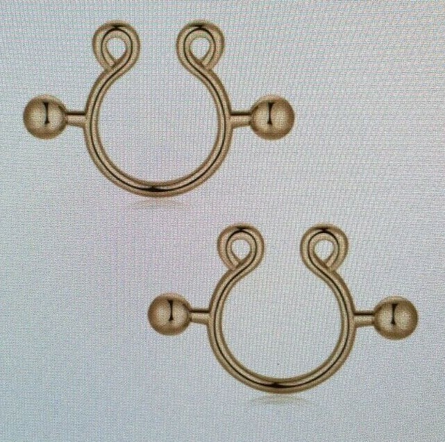 2pcs Rose Gold Sexy non Piercing Clip on nipple rings Jewelry for Women