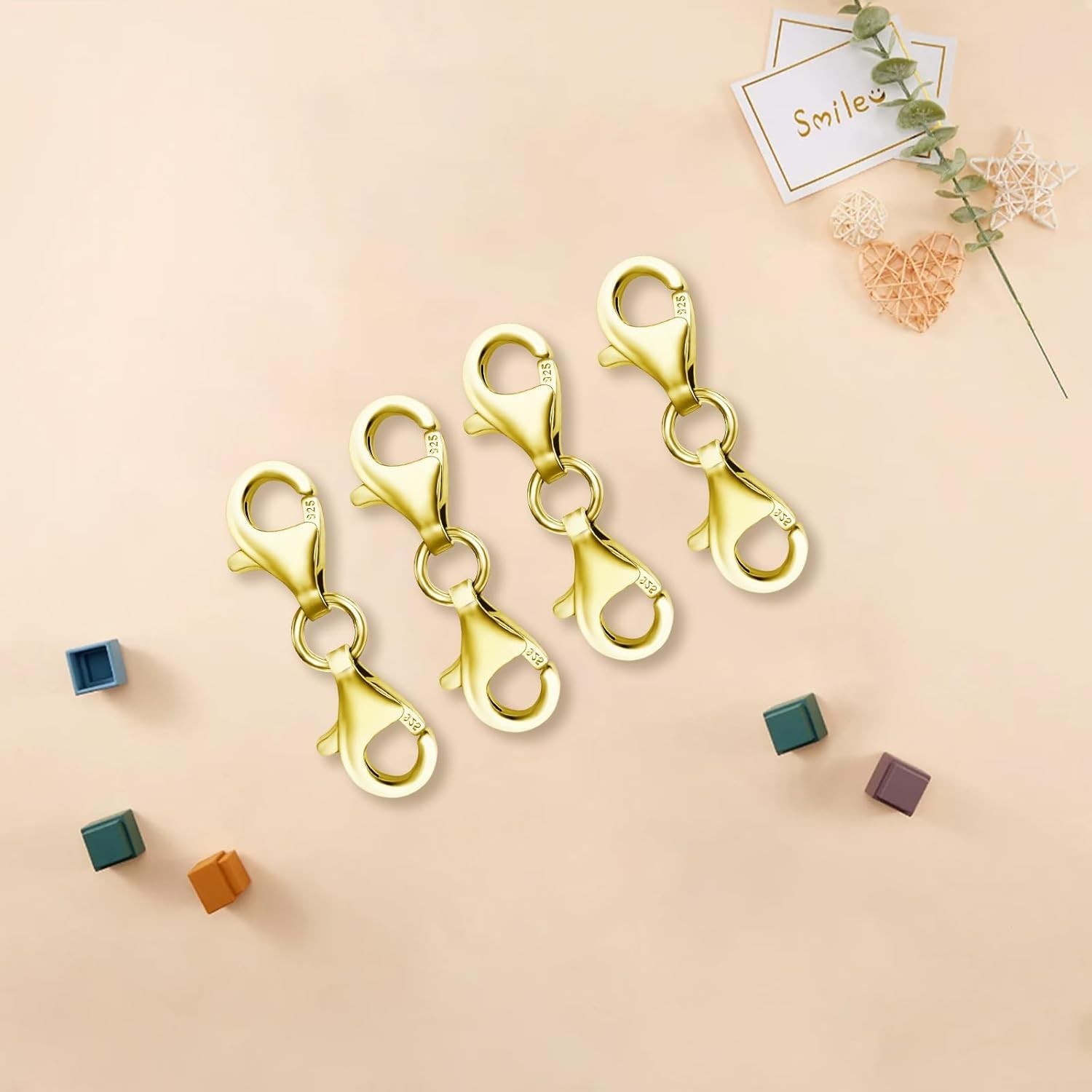 Double End Lobster Clasp Set 2 Pcs Jewelry Extender for Necklaces Bracelets