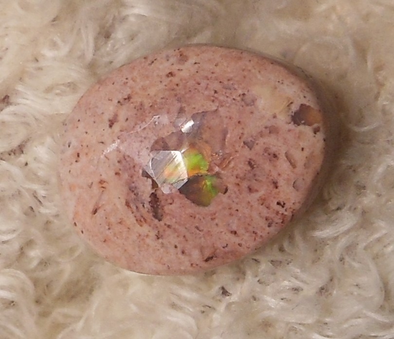 7.50ct Mexican Fire Opal Cantera 15×11.5×5.5mm Multi-Color Cab Bonanza Sale
