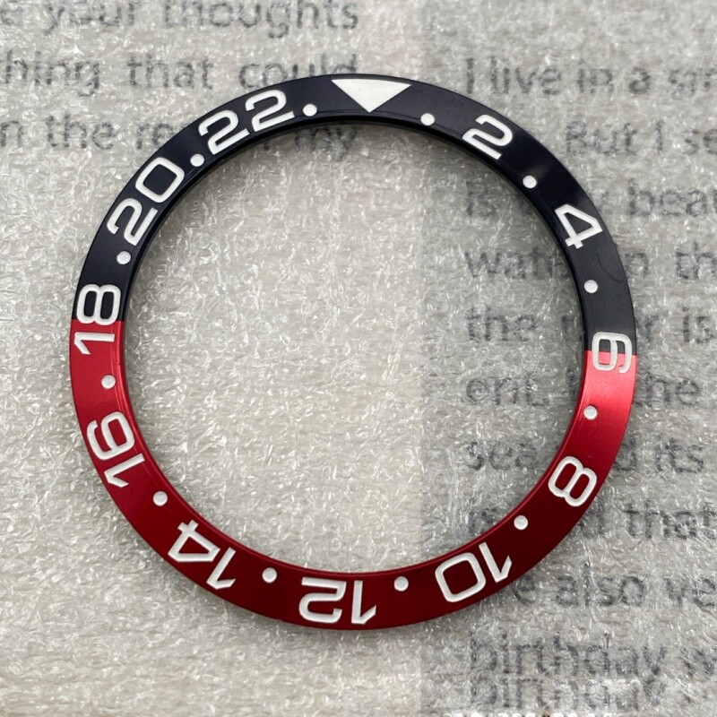 Watch Bezel 38mm Ceramic Ring Watch Case GMT Color Aluminum Bezel Outer Ring