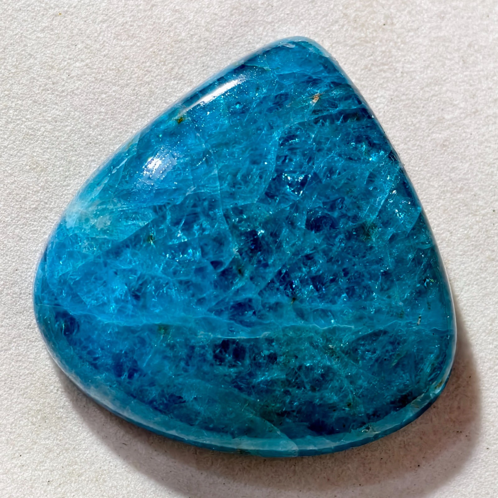 73 Cts Natural Blue Apatite Cabochon Gemstone 32.1×32.4×8 MM