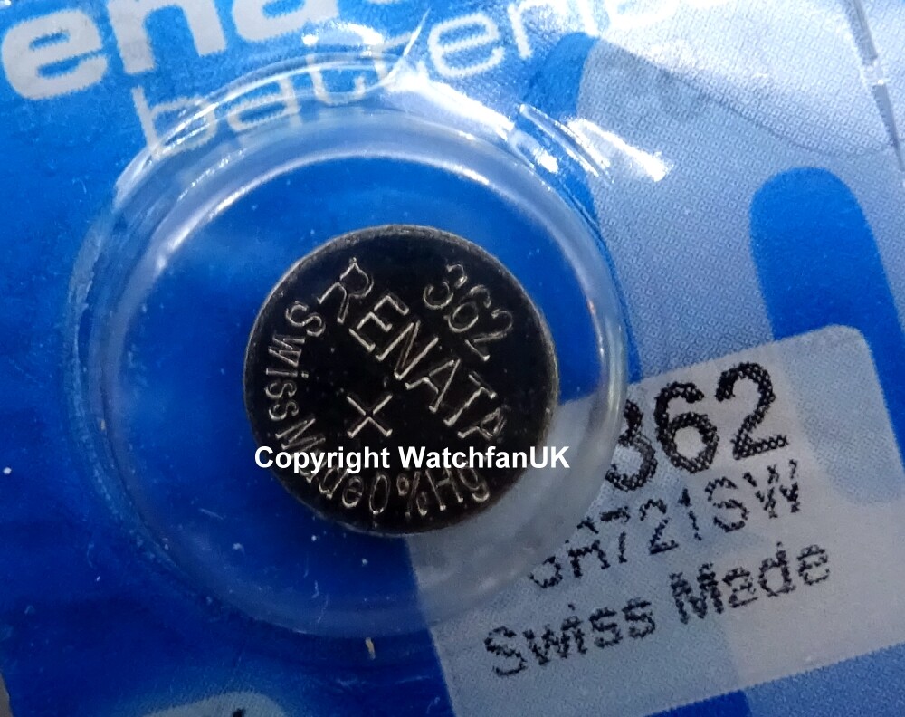 SR721SW Watch Battery x 2 Renata 362 1.55v Silver Oxide