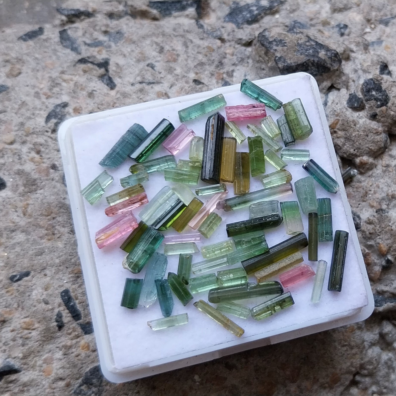 28 Carat 4.5 to 14.5 MM Natural Multi Tourmaline Stick /Pencil 67 Piece Lot
