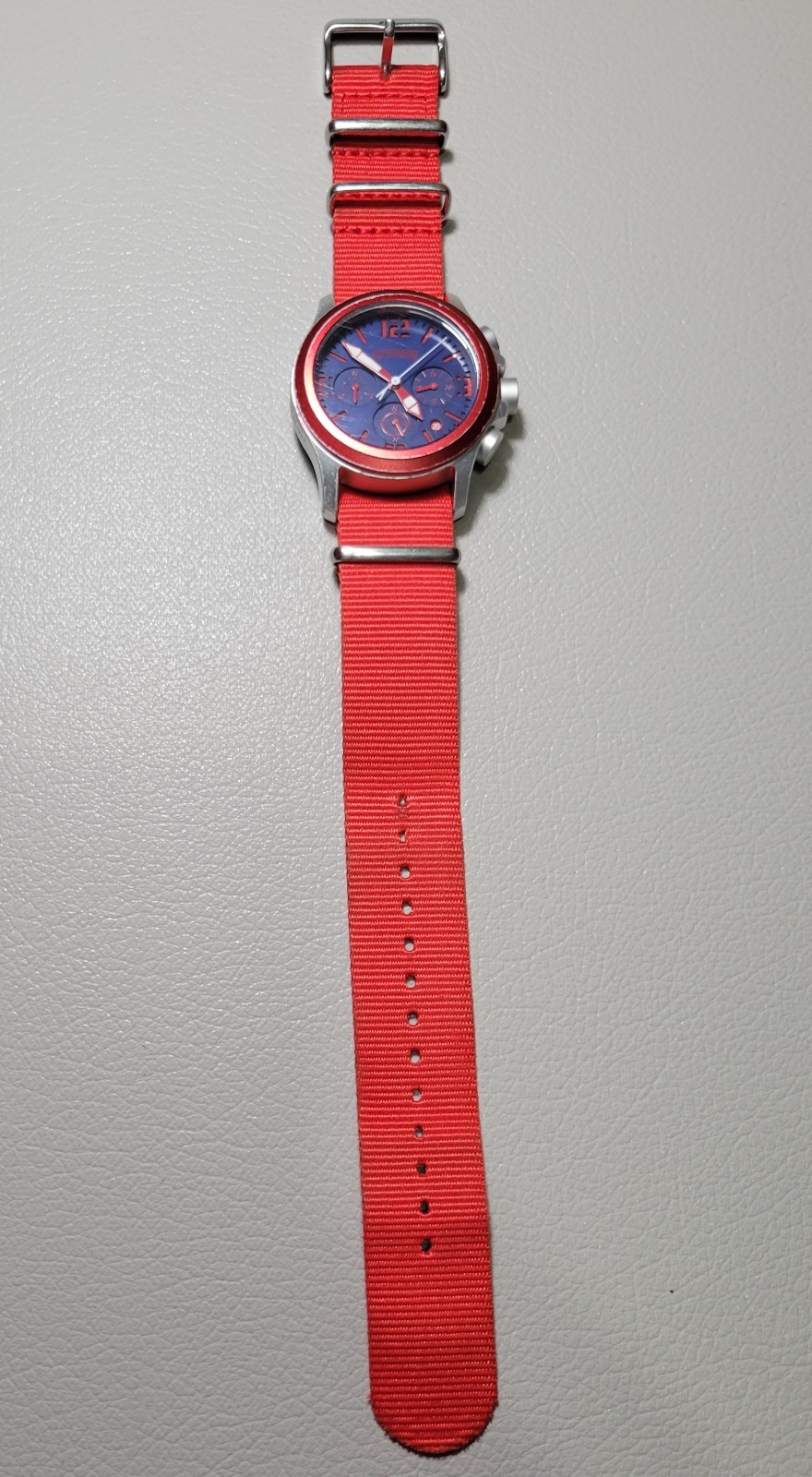 Vilebrequin RED Limited Edition Chronograph Watch New Battery Installed 4/10/26