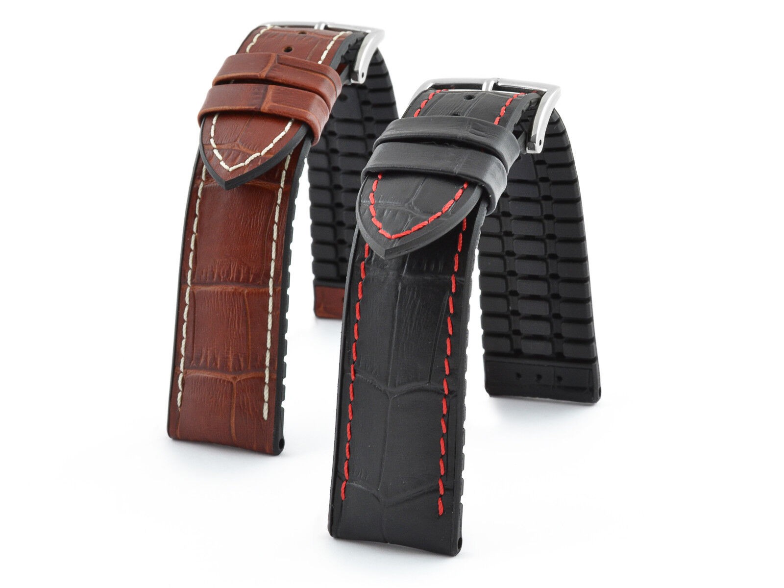 HIRSCH ALLIGATOR GRAIN EXCLUSIV GEORGE WATCH STRAP 20 mm, 22 mm, 24 mm us