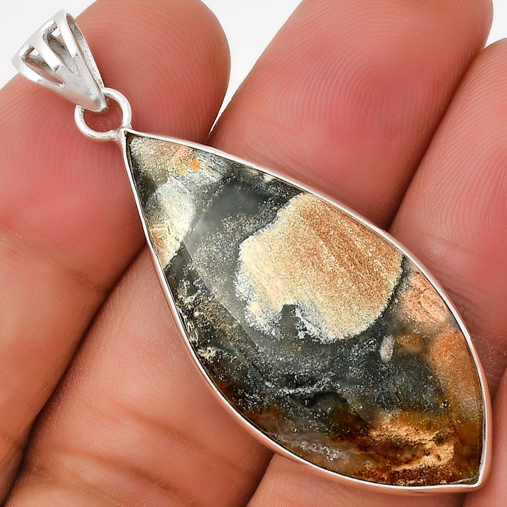Natural Tabu Jasper 925 Sterling Silver Pendant Jewelry P-1001