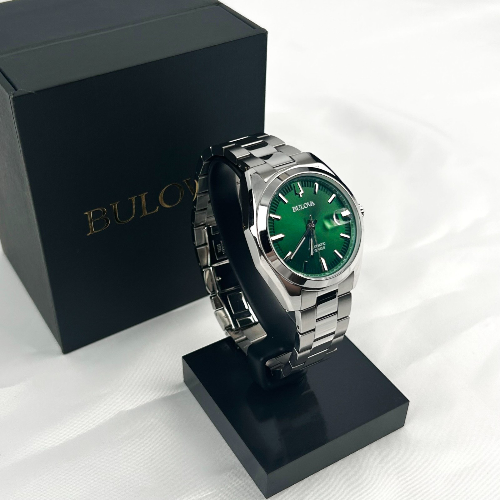New w/box/Bulova 96B429 Surveyor Automatic Green Dial Automatic |Watch 39MM