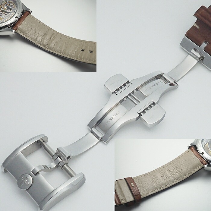 Pequignet Manufacture Rue Royal 1 Manual 9080413/1 Silver Dial 42mm 100M Men’s