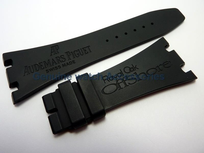 AUDEMARS PIGUET ROYAL OAK BLACK RUBBER SILICON(28mm X 18mm) STRAP BAND BRAND NEW