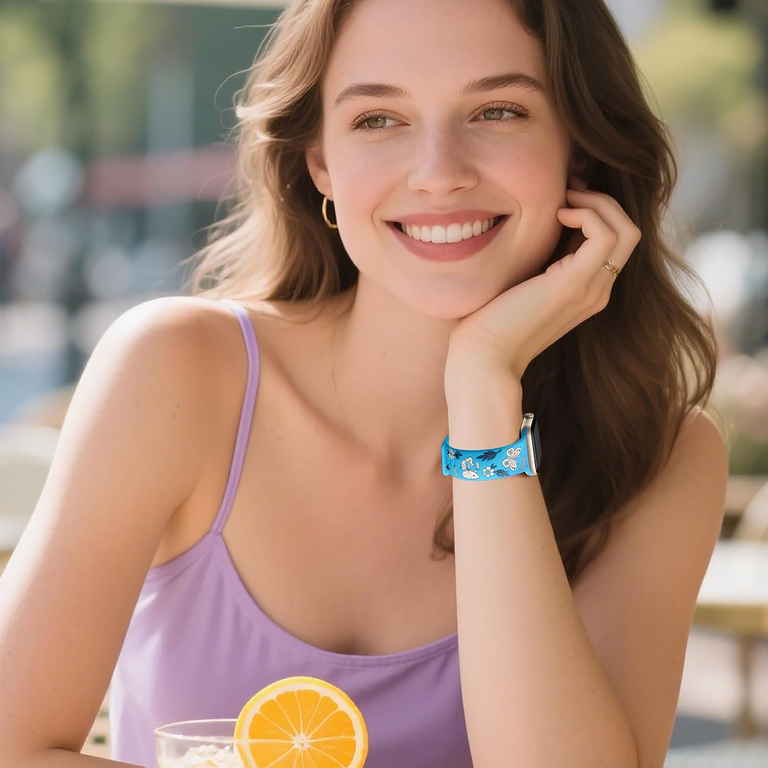 Floral Band Compatible with Apple Watch Band for Women 40Mm 38Mm 41Mm 42Mm 44Mm
