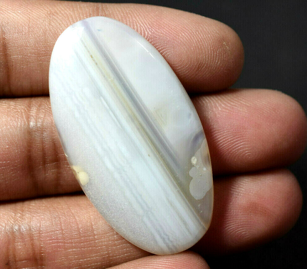 60.50 Ct Natural White Agate Designer Cabochon Beautiful AAA+ Quality Gemstone