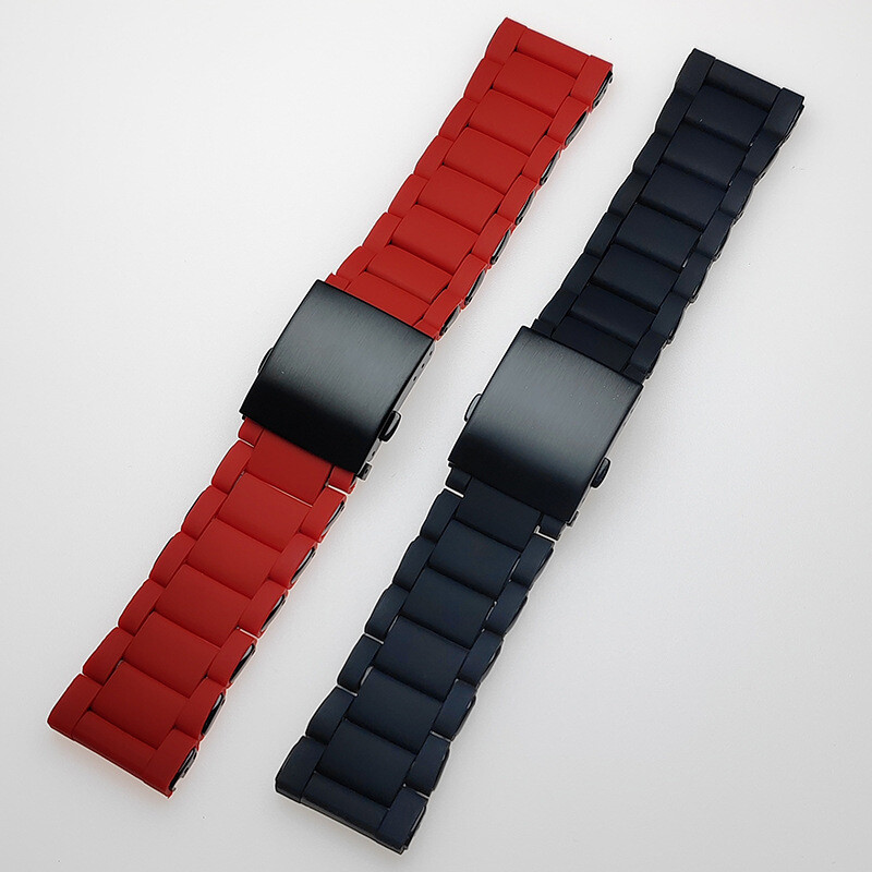 24/26/28mm For Diesel DZ7396 DZ7370 DZ4289 Steel Rubber Watch Band Strap