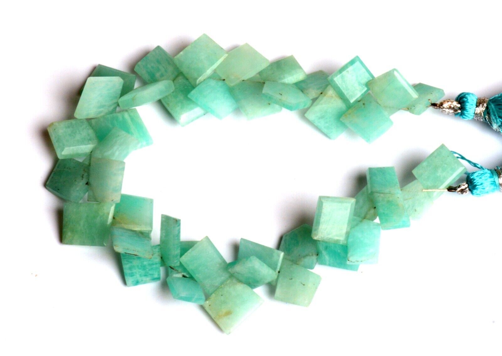 Natural Amazonite Gem 10 to 13 mm Size Cut Stone Shape Beads 7″ Strand