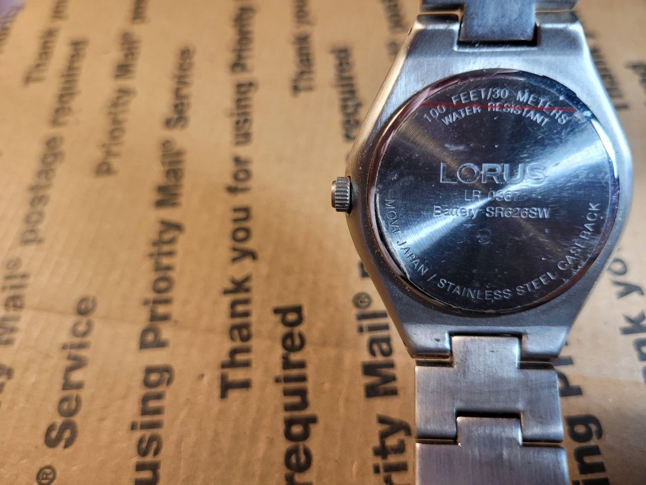 LORUS Mens Watch Steel Case Blue Dial Silver Tone Quartz 30m WR LR0367