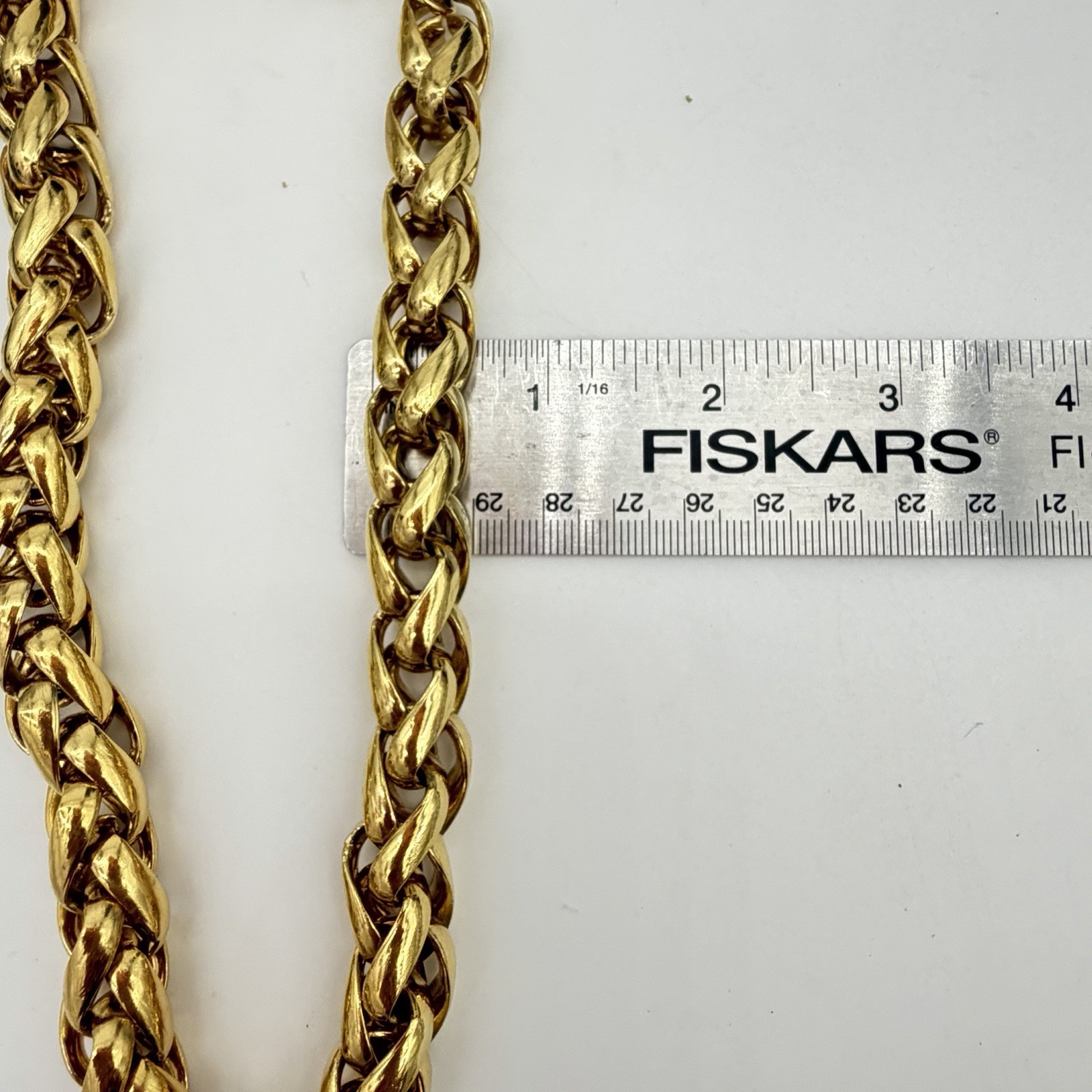 Vtg Napier Chunky Gold Tone Thick Heavy Rope Necklace 13.4 Mm Substantial 202 Gr