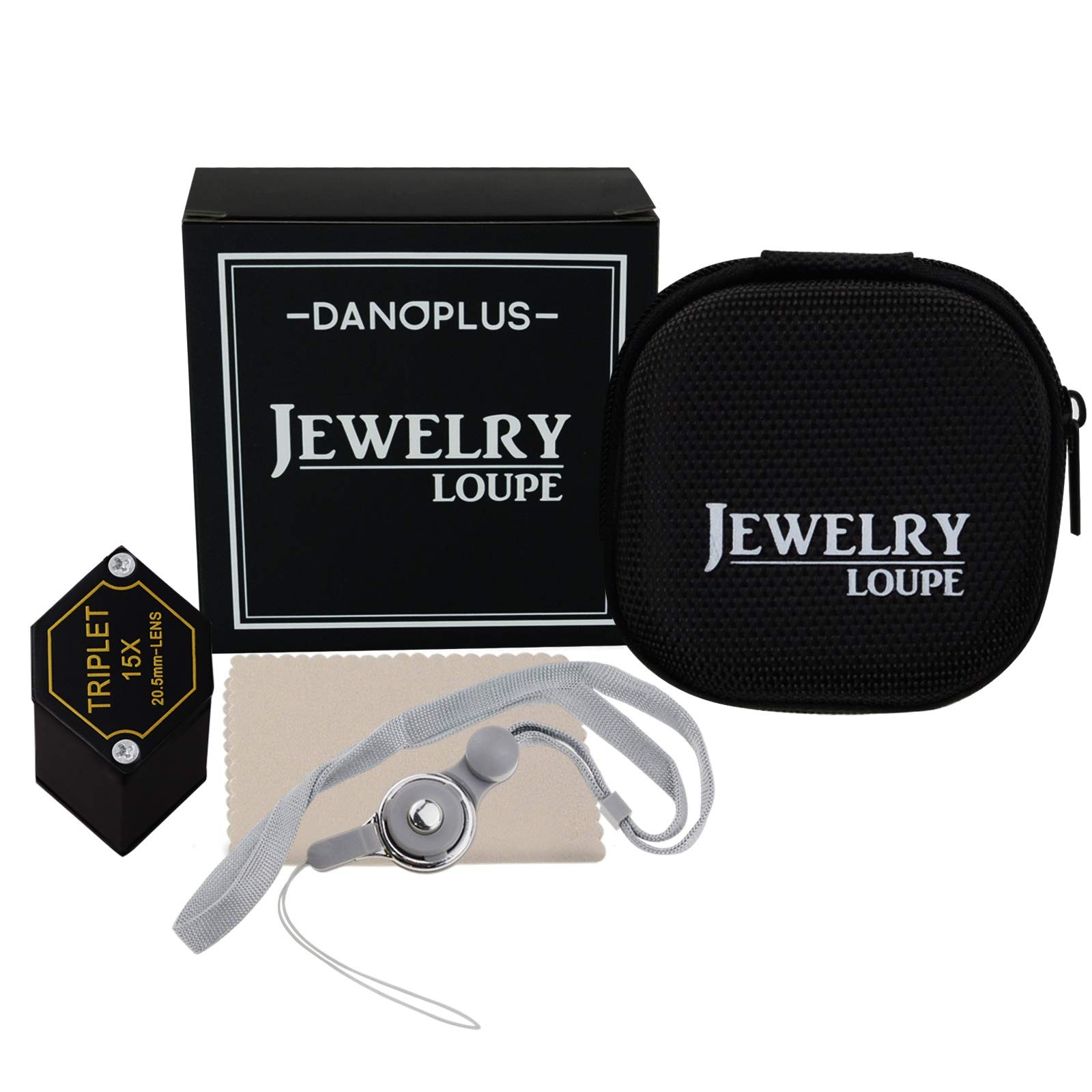 15x Magnifier Jewelry Loupe 20.5mm Triplet Lens Optical Glass Pocket Gem Magn…