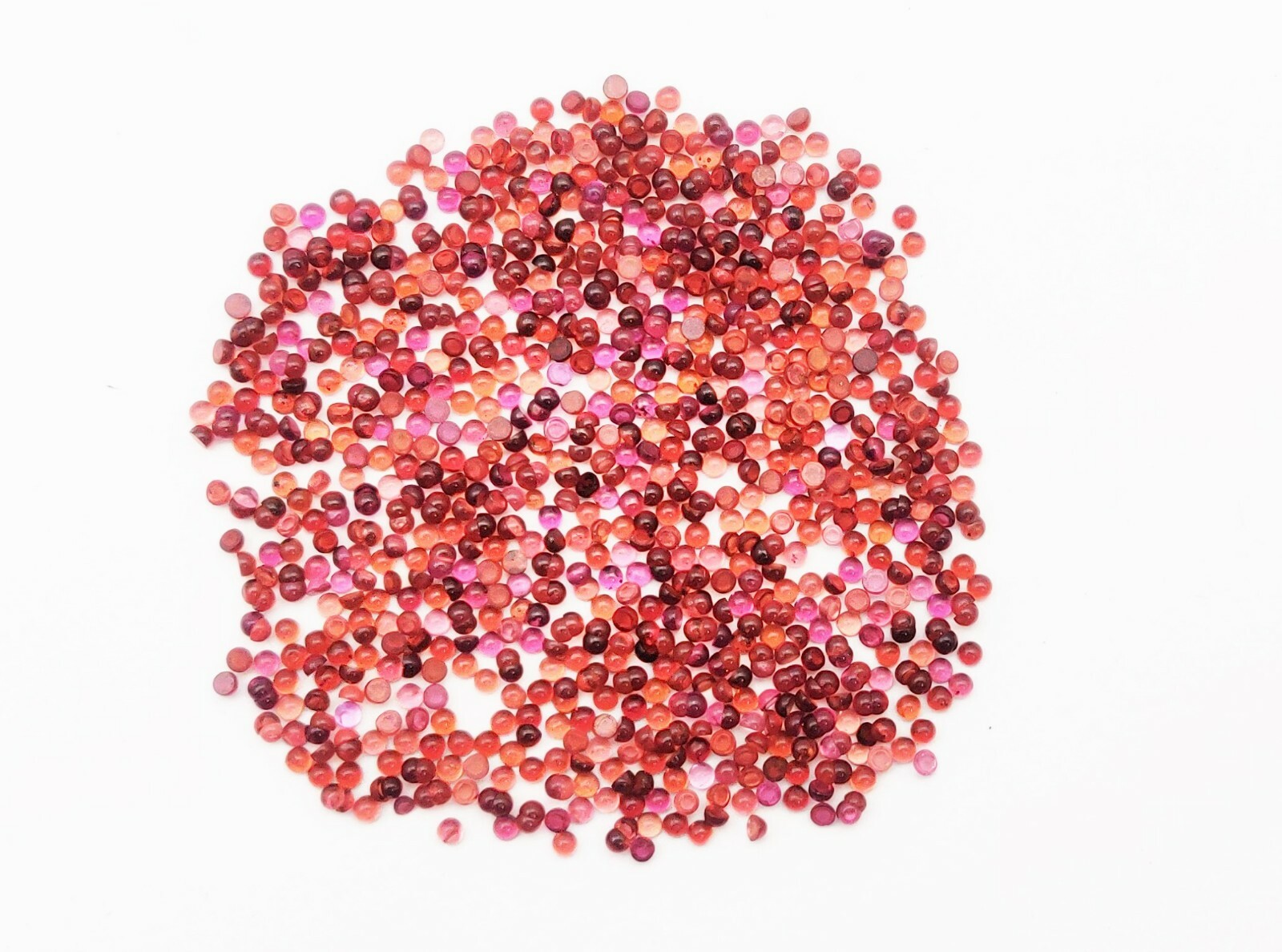 Natural Garnet Round Cabochon Loose Gemstone Lot 100 Pcs 2.50 MM