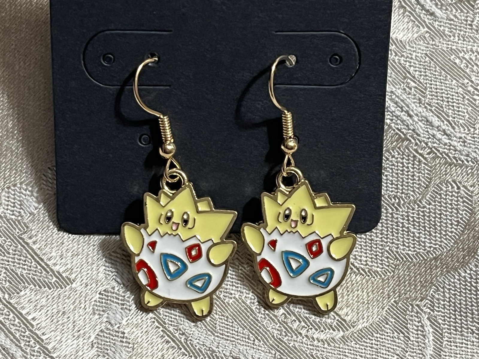 Japanese Anime Togepi Cartoon Video Game Enamel Drop Dangle Adorable Earring Set
