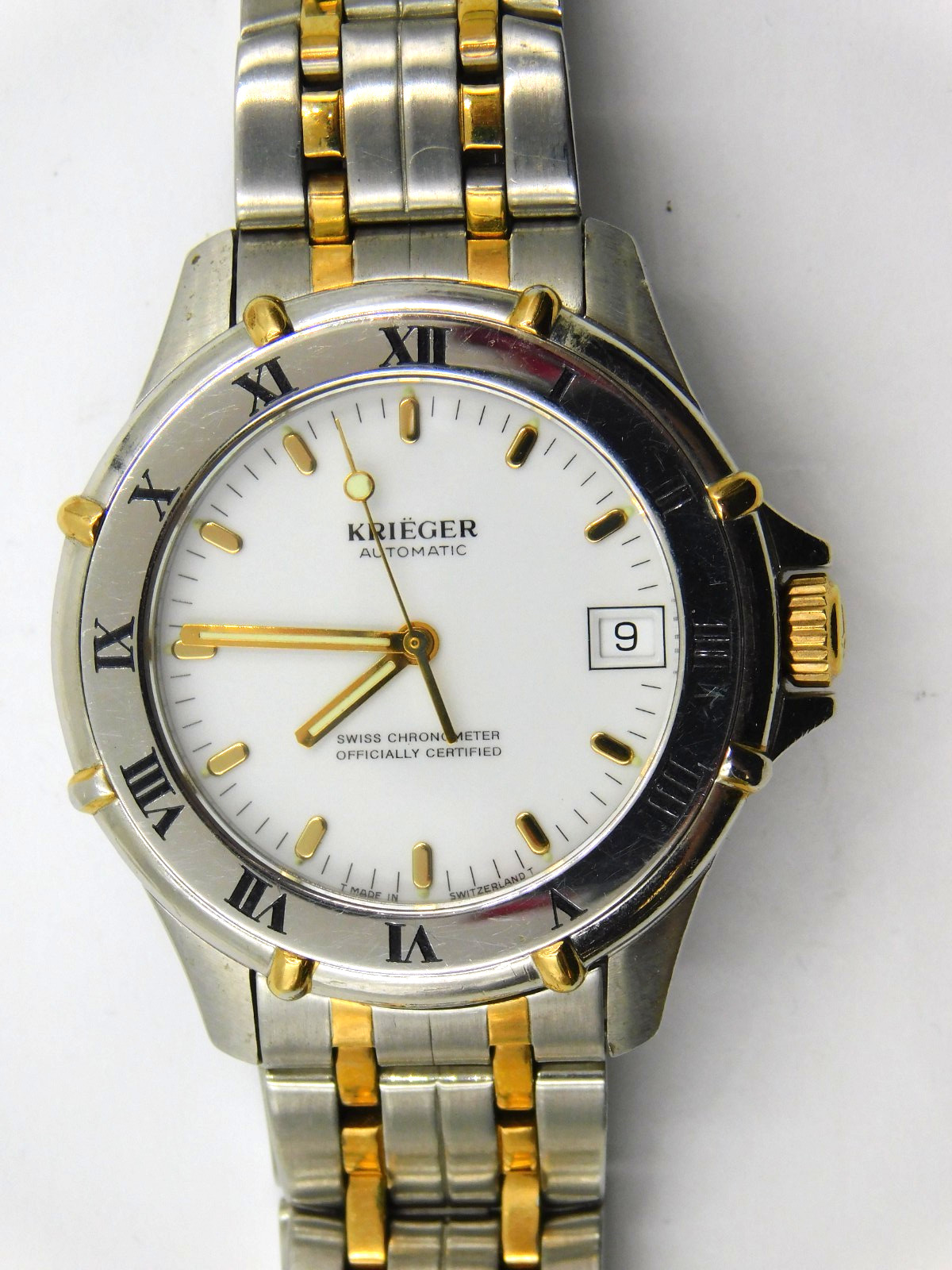 Krieger M882 Cal. 1629 21j Mens Swiss Automatic Chrono Wrist Watch