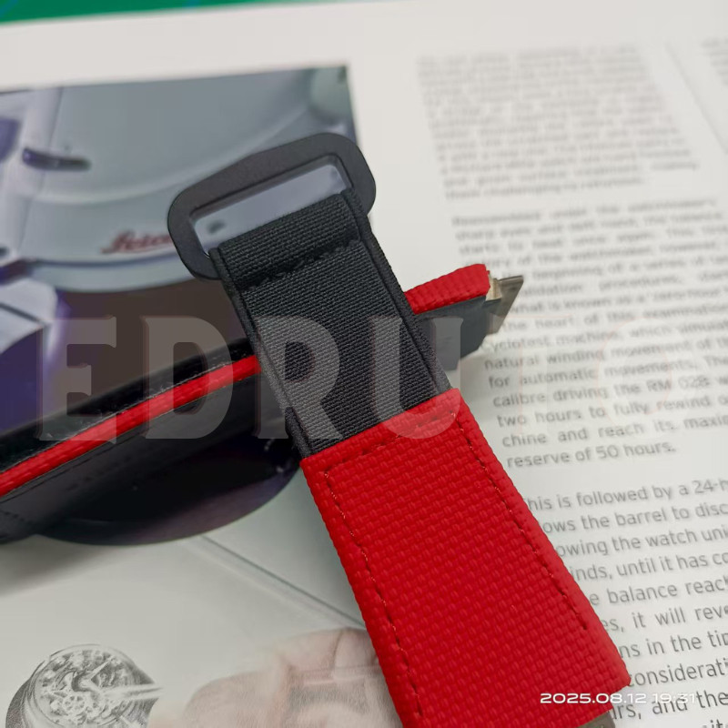 Red Medium Hybrid Watch Band Strap Fits Richard Mille RM011 RM11-03 M