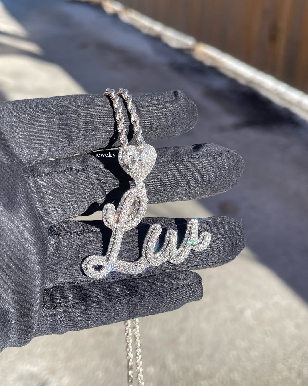 Certified Natural Diamond Unisex WearPersonalized ‘Liv’ Pendant FreeStud925Silve