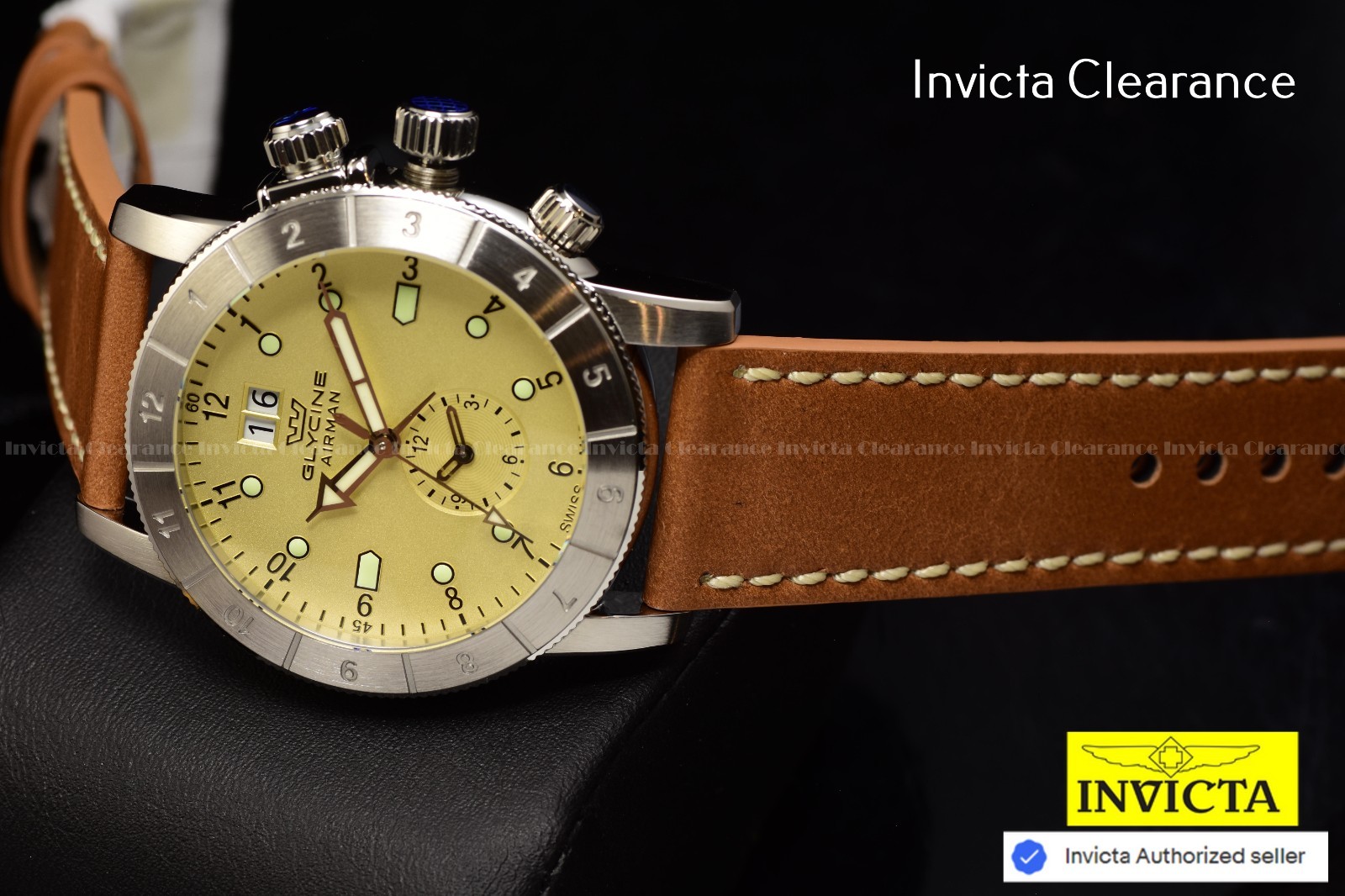 Invicta Aviator Blue Dial Chronograph Multifunction Men’s Steel Watch 28111