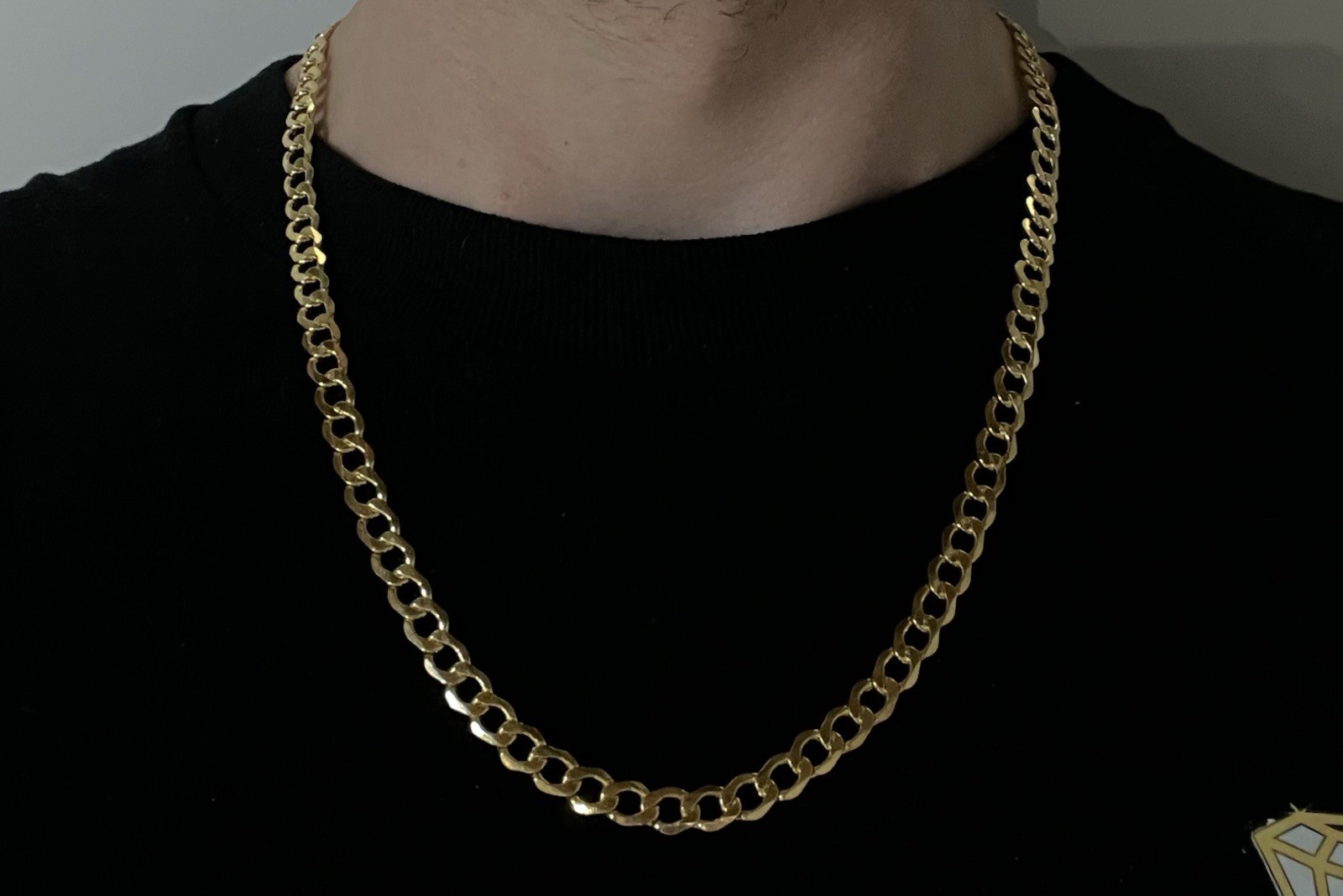 22” 10K Hollow Yellow Gold Diamond Cut Cuban Chain | 10.35g | 6.7MM | Italy |
