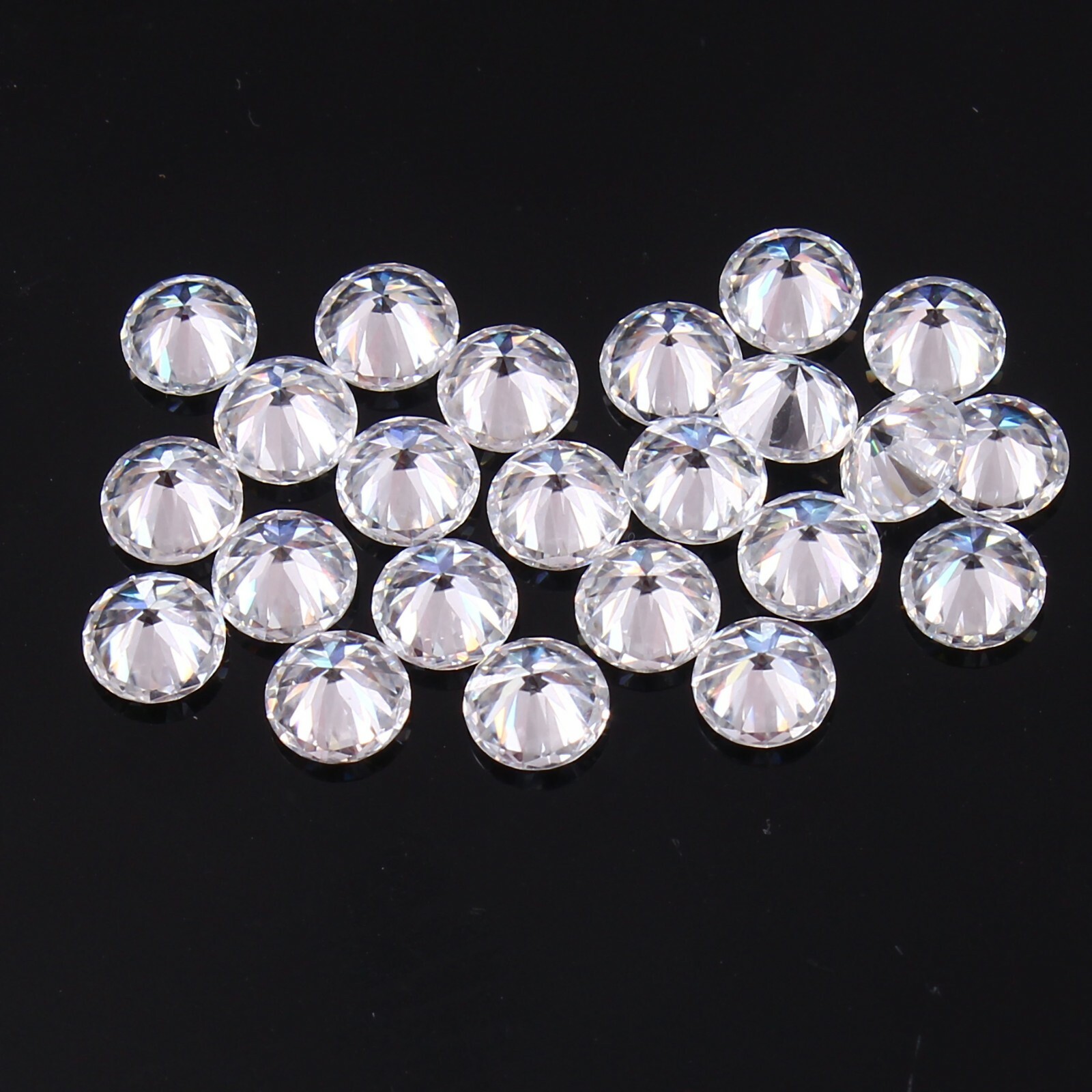 Moissanite VVS1 Round Cut Loose Gemstone Synthetic Diamond D Color VVS1 3×3 MM