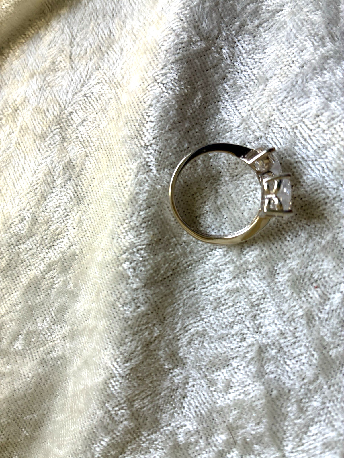 DIAMONIQUE CZ DOUBLE HEART RING, STERLING SILVER (M5060-62)