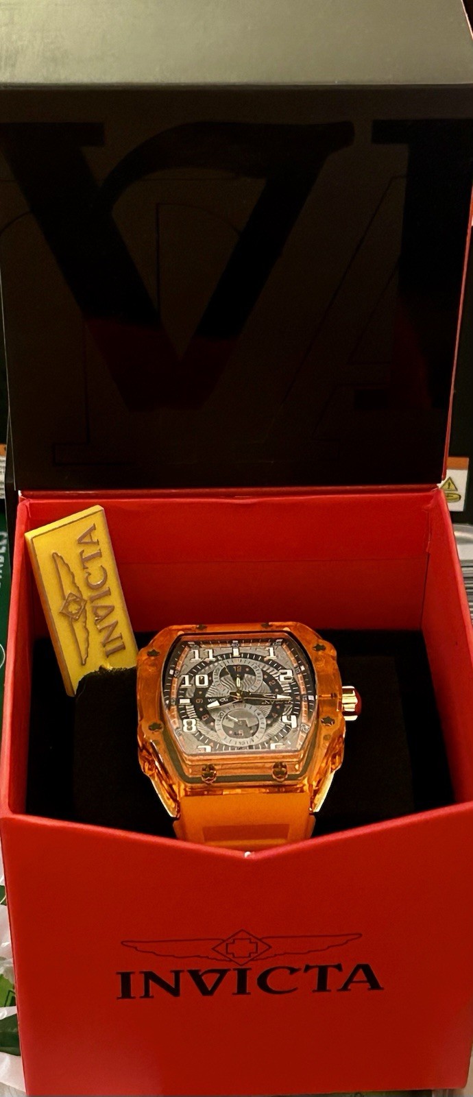 Invicta Racing Cyclone 48.5mm, WR 30m, 9”, New/Box/3yr Warranty, Orange, 48711