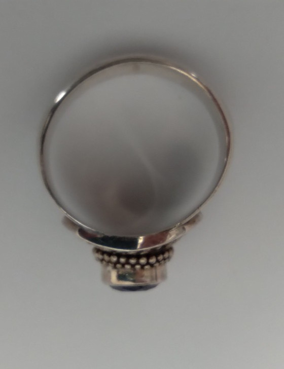 Vintage Suarti BA Amethyst Ring Sterling Silver 18k Gold Oval Gemstone Size 9