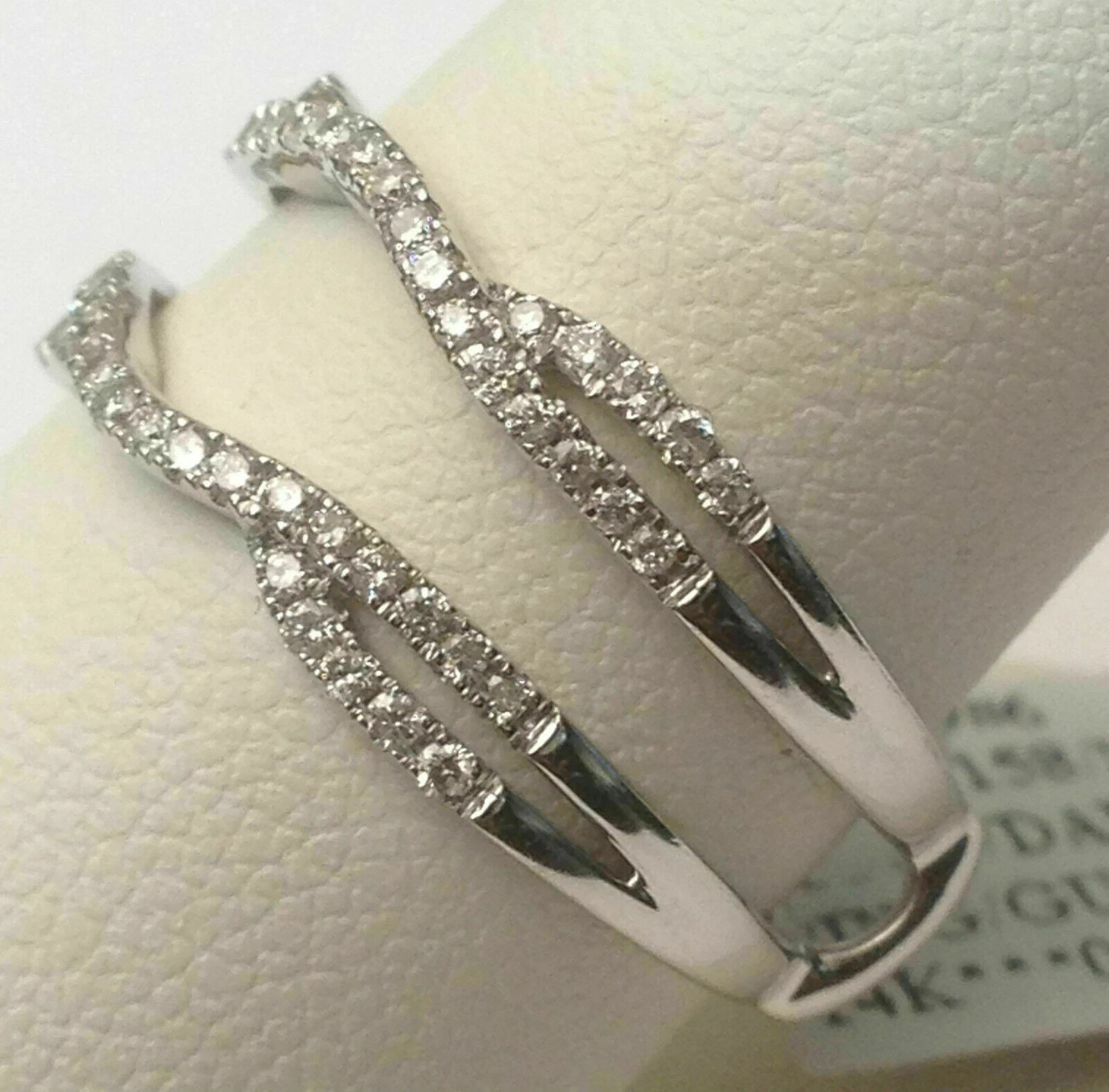 3Ct Lab Created Diamond Solitaire Enhancer Engagement Ring 14k White Gold Finish