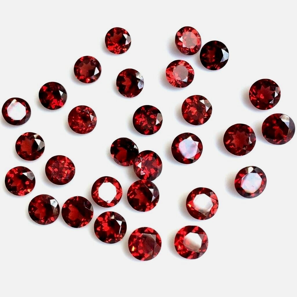 Wholesale Lot of 2.5mm to 10mm Round Mozambique Garnet Loose Calibrated Gemstone