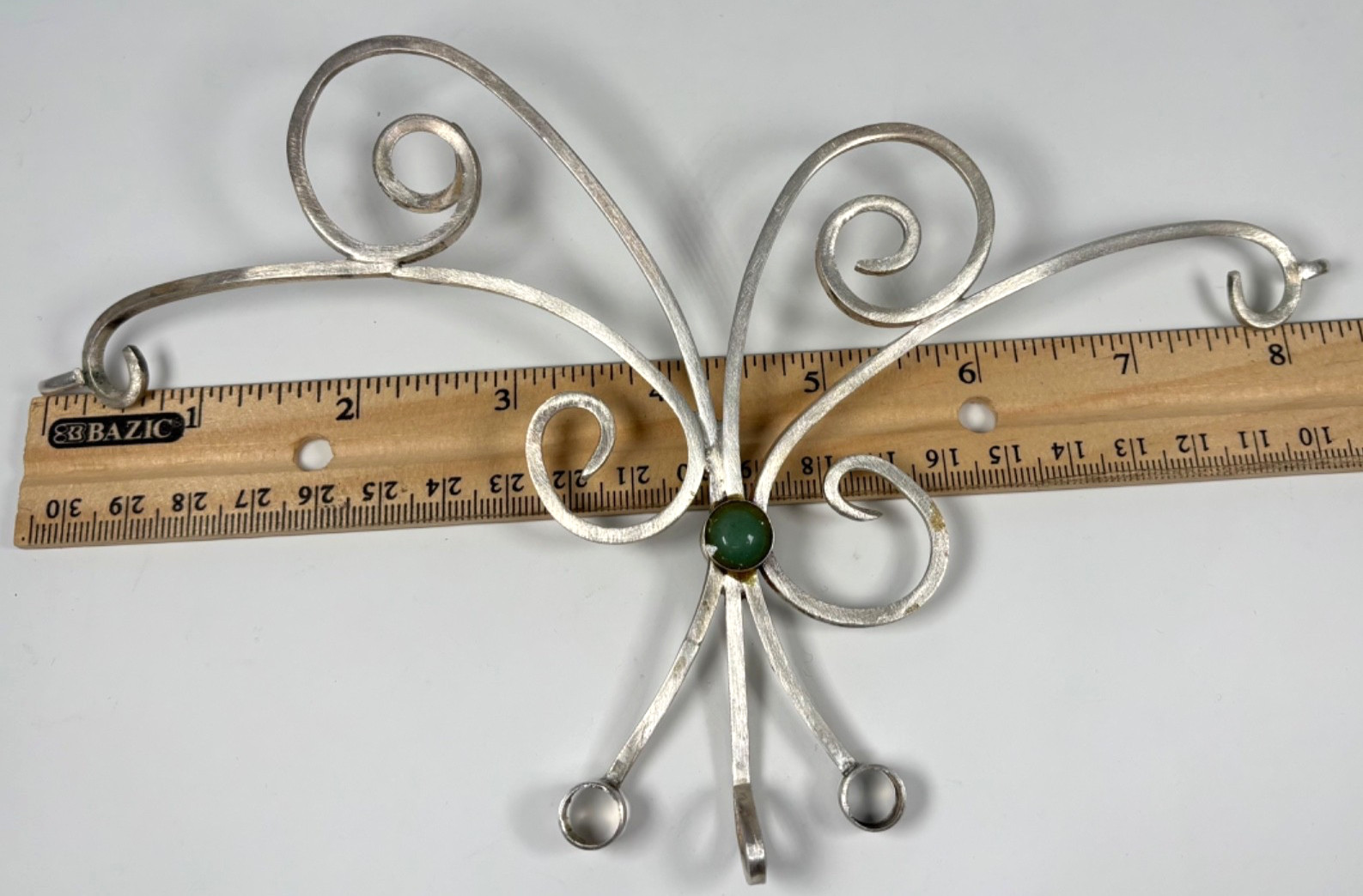 VTG Raymond Rocklin Sculptor Sterling Wire Necklace Pendant Modernist Butterfly