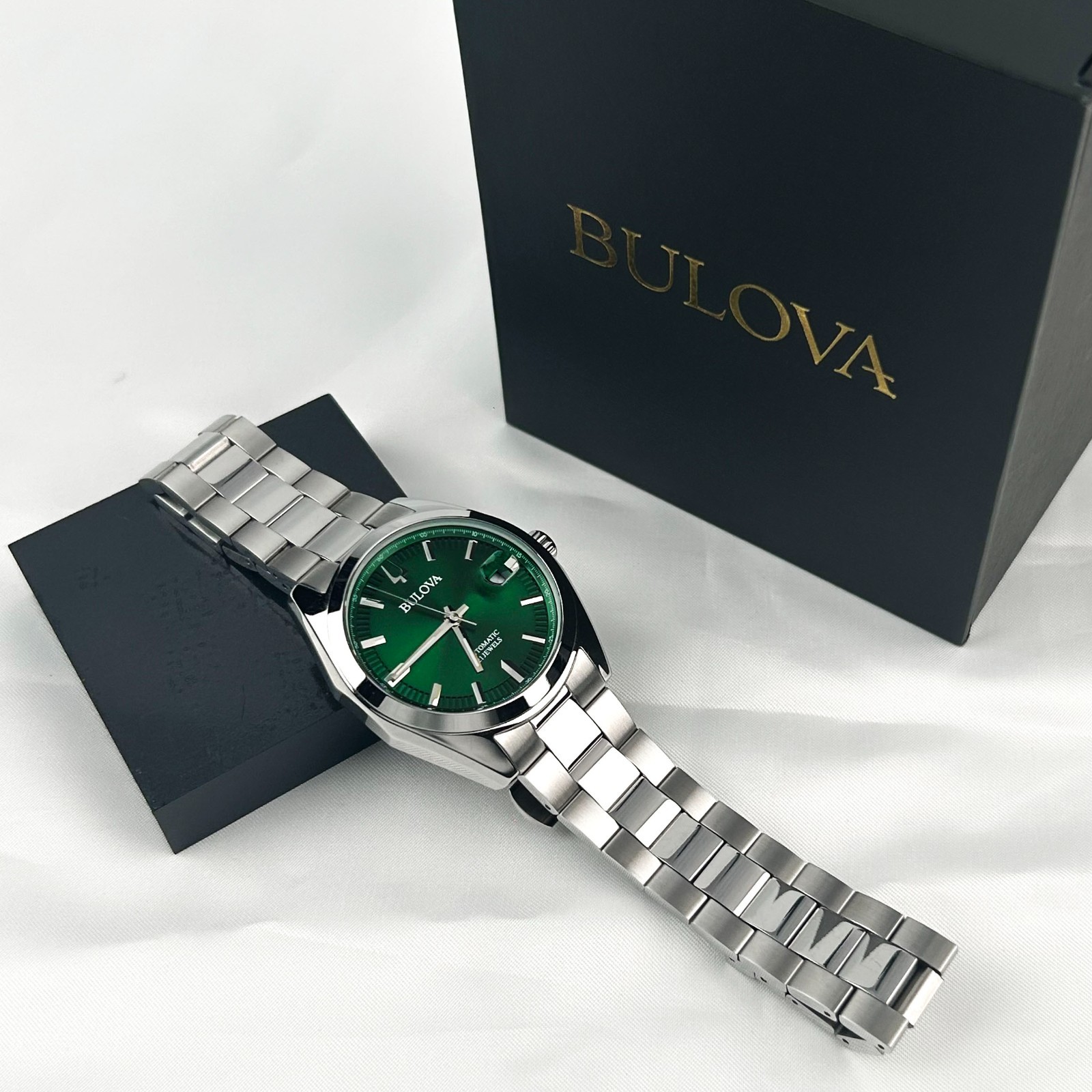New w/box/Bulova 96B429 Surveyor Automatic Green Dial Automatic |Watch 39MM