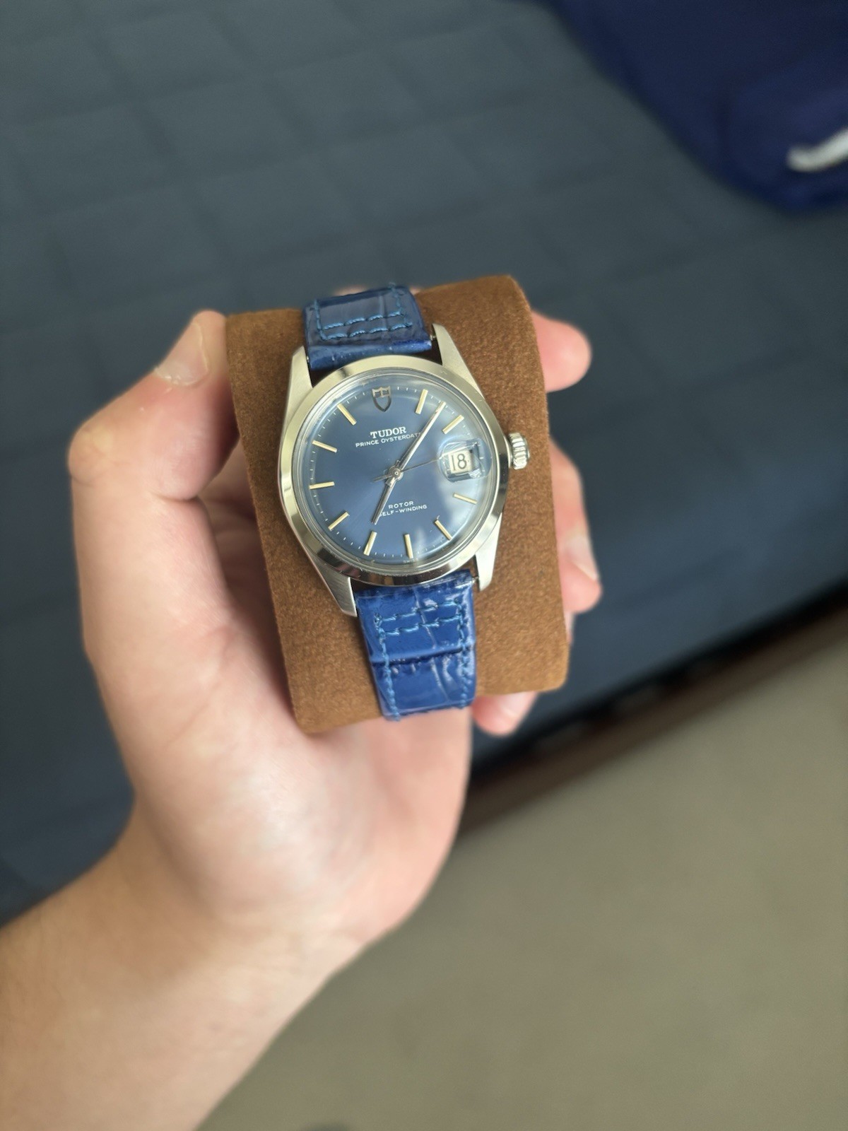 TUDOR Prince Oysterdate Self Winding Date Blue Dial Steel Case Blue Strap