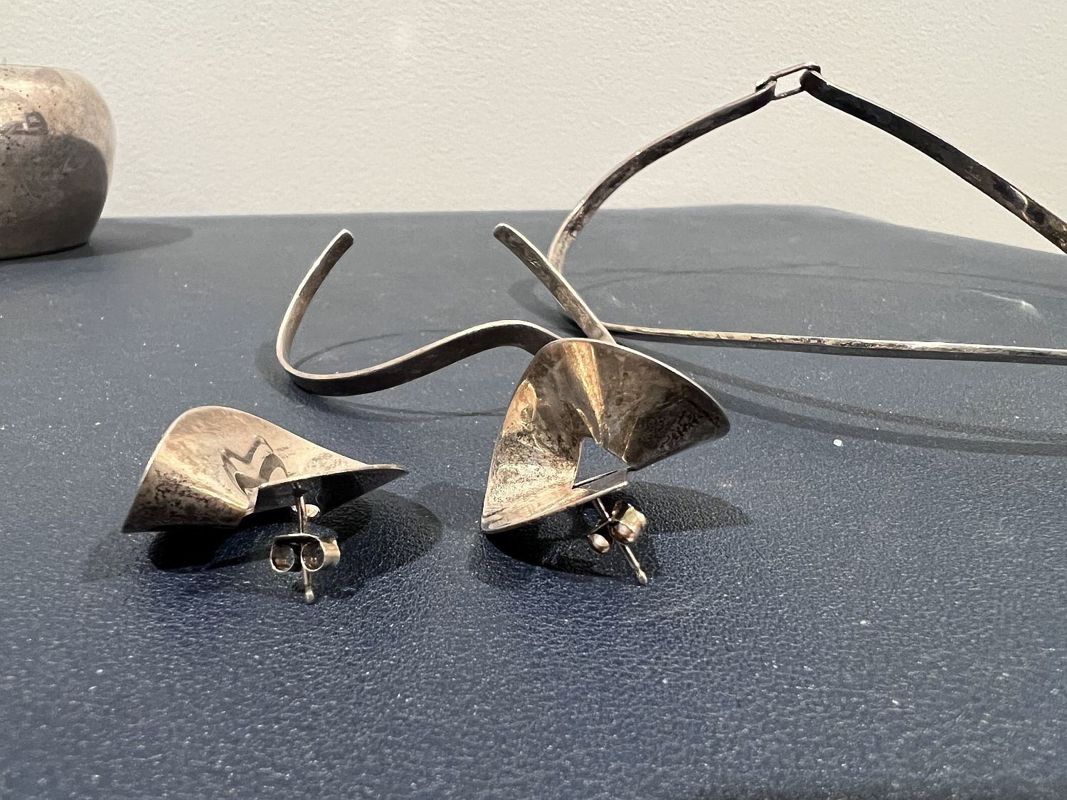 Choker Necklace with Matching Bracelet and Earrings Sterling .925 42 Grams (IJ)