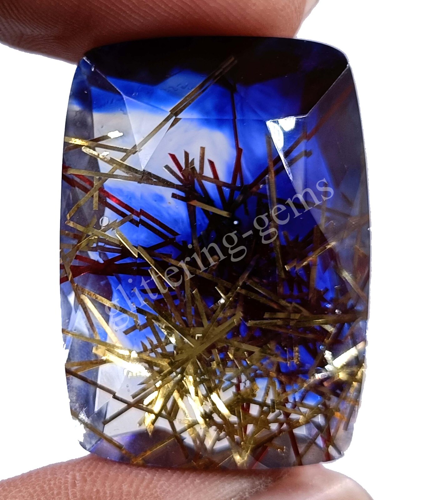 76.90 Ct Cushion BI Color Quartz Ametrine Doublet IGL Transparent Loose Gems M25