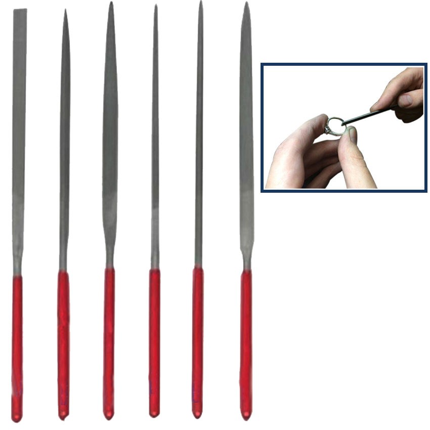 6-Piece Needle File Set Fine Cut Hardened Steel Jewelry Craft Hand Files