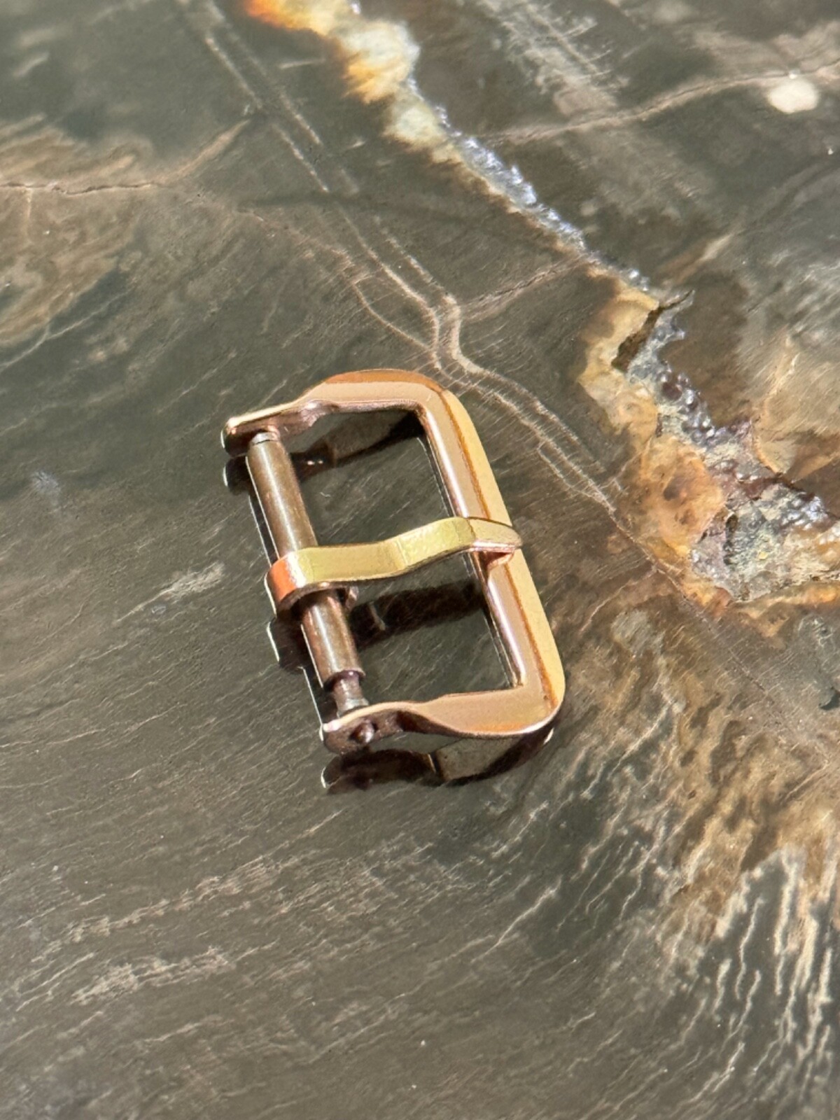 1930s/40s yellow 10K gold-filled vintage watch strap buckle 16mm inner opening