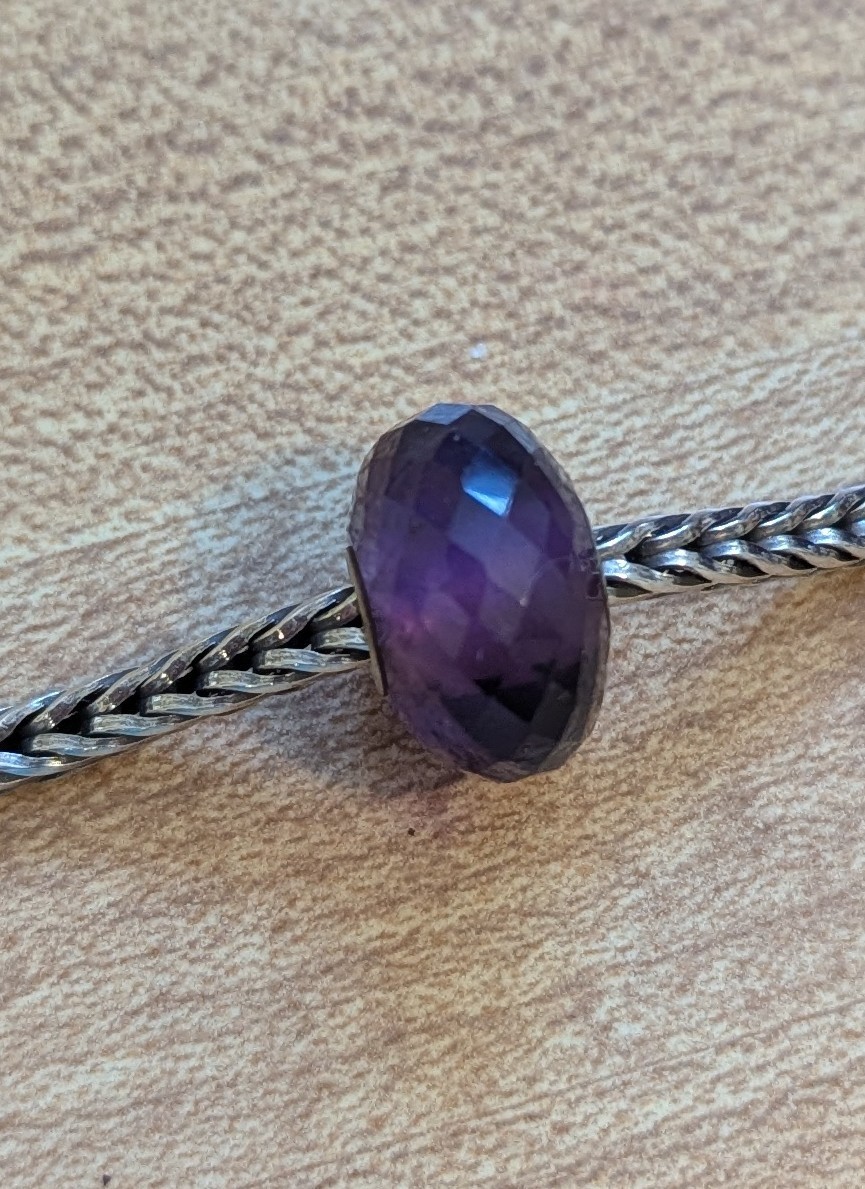 Authentic TrollBeads Amethyst Faceted Gemstone Bead