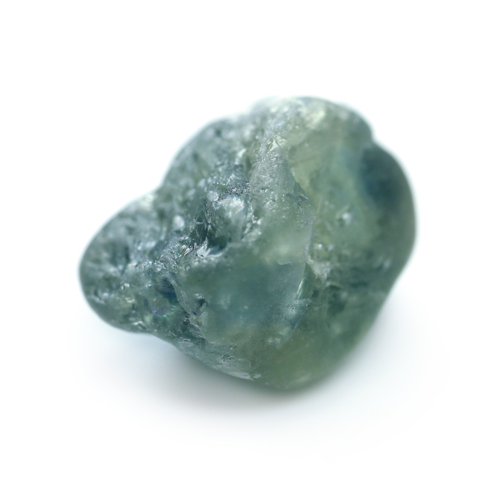 Impressive Certified 3.93ct Natural Teal Sapphire Australian Rough 9.2×6.9mm