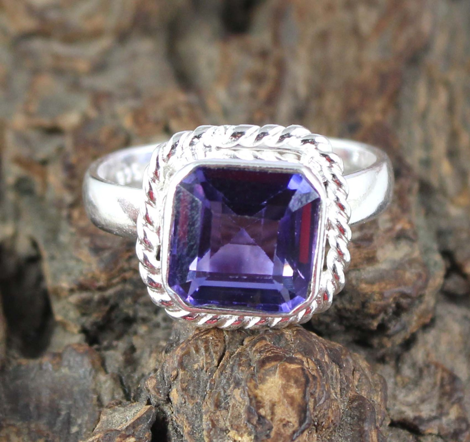 Natural 12.25 Ct Boysenberry Sapphire Octagon Gemstone Ring Free Certification