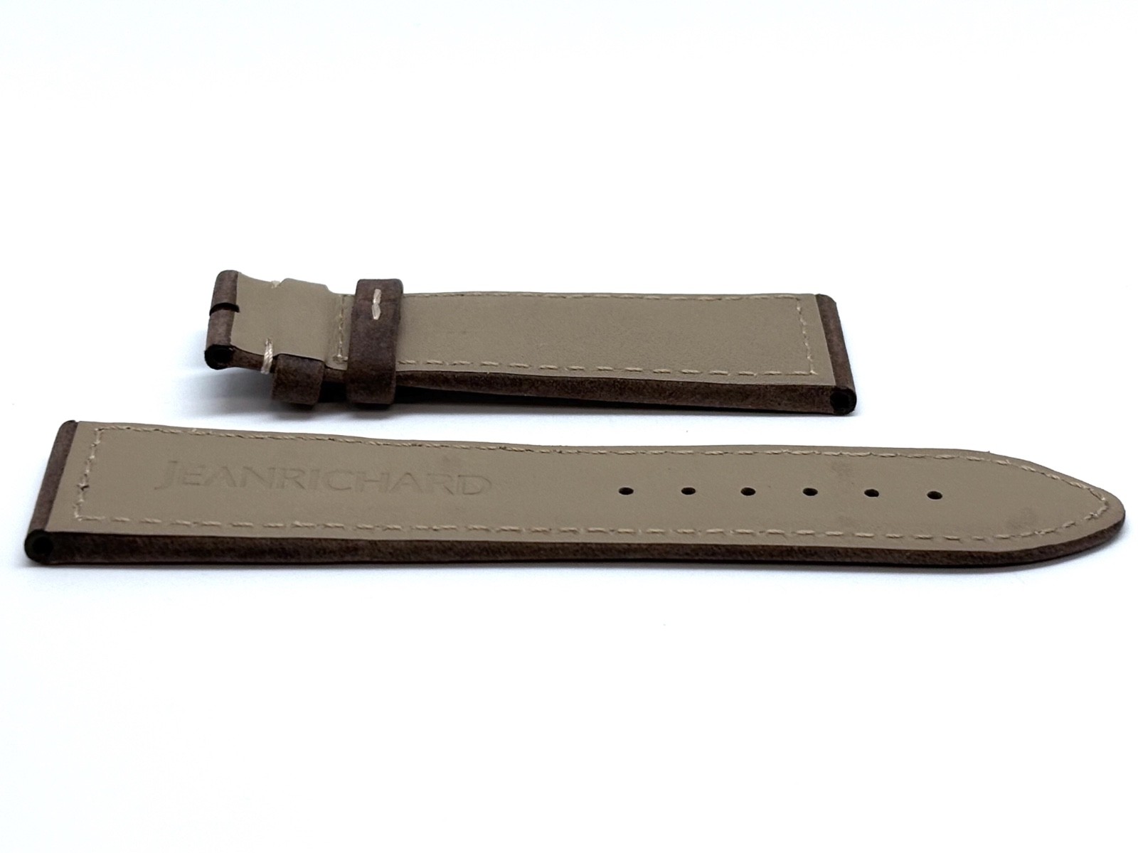 OEM NEW JEAN RICHARD Leather Matte Brown 22mm x 20mm Watch Strap without Buckle