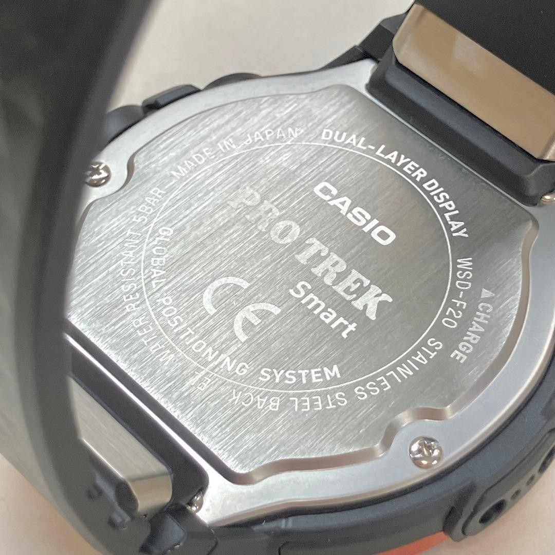 Excellent condition CASIO Pro Trek WSD F20 RG smartwatch orange