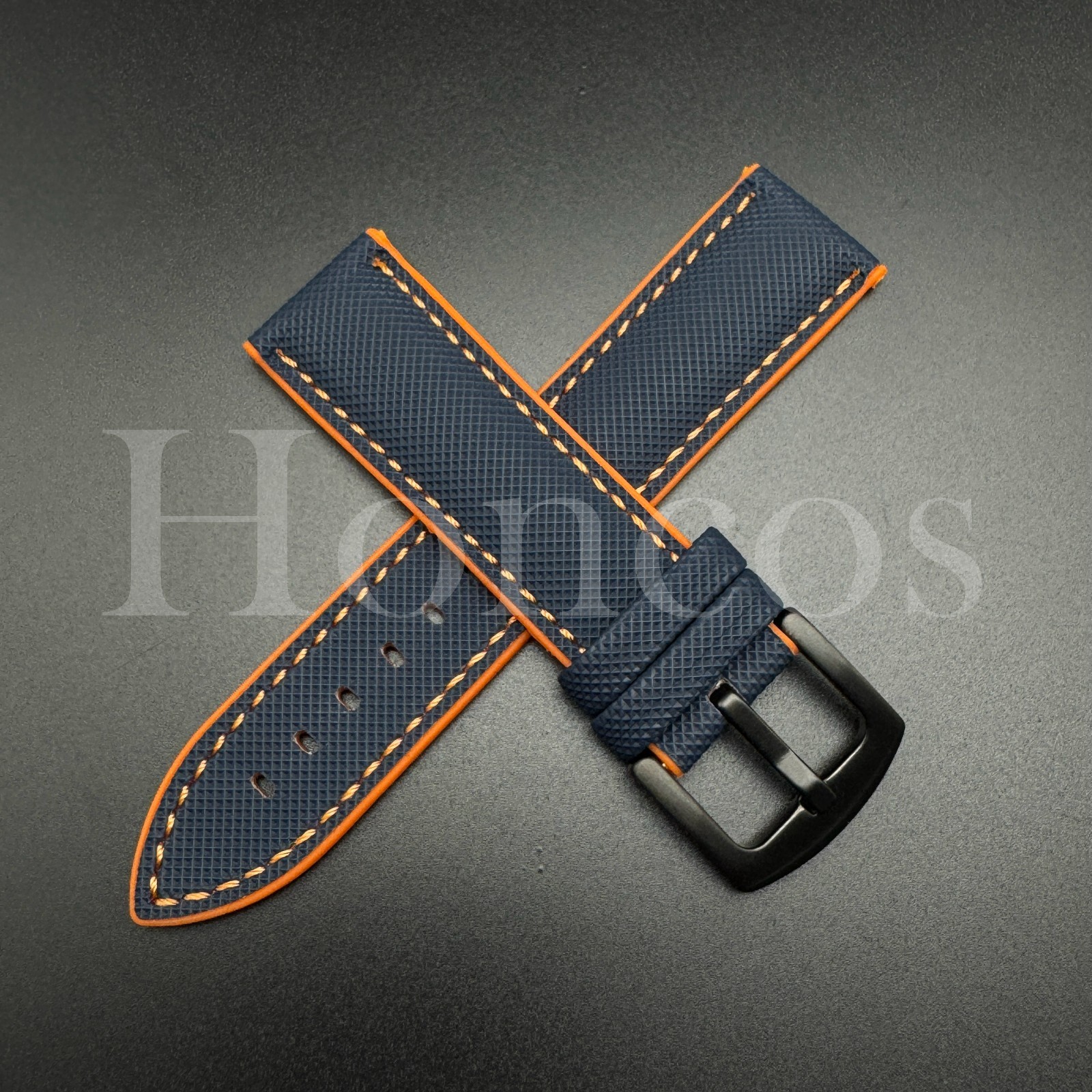 20 22 24 MM BL/OG Hybrid Nylon Rubber Strap Watch Band Buckle fits for Breitling