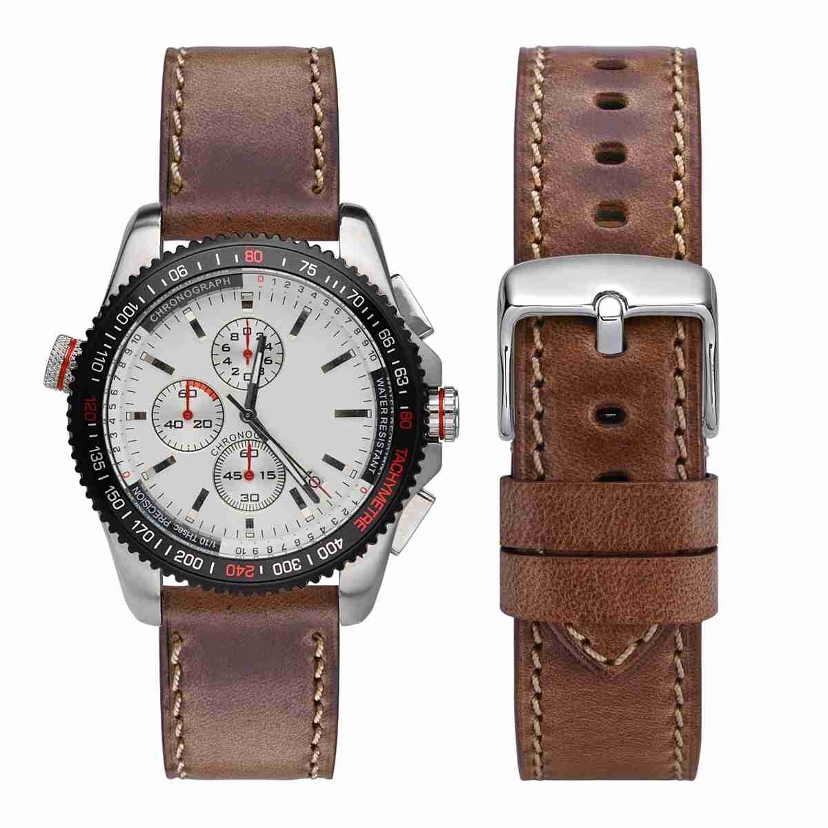 WOCCI Vintage Leather Watch Band 18mm 19mm 20mm 21mm 22mm 23mm 24mm
