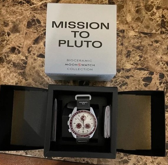 OMEGA x Swatch Mission to Pluto Watch 🪐 MoonSwatch Watch Unisex Watch with Box