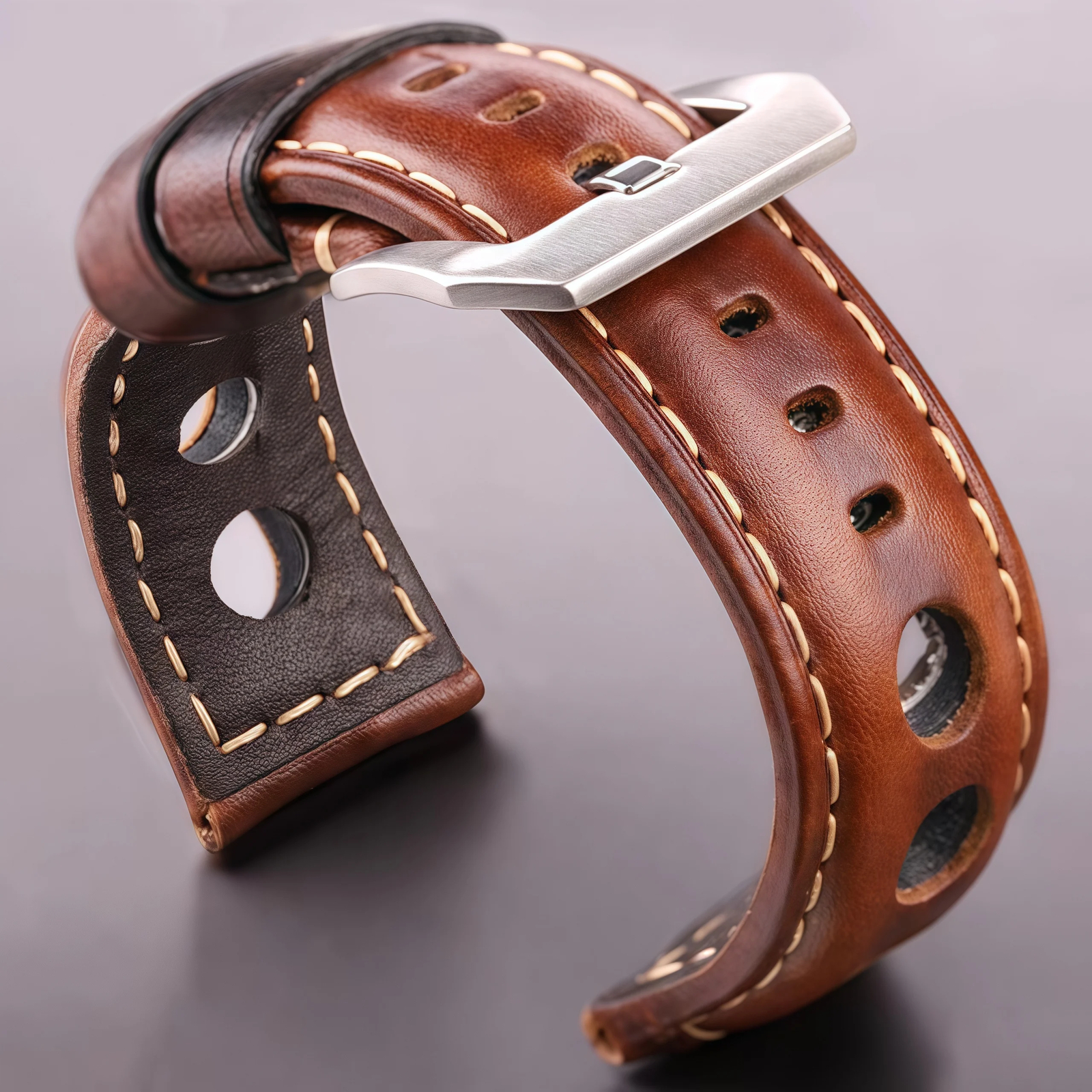 Cowhide Watch Strap Bracelet Vintage Genuine Leather 20mm 22mm 24mm Watchband